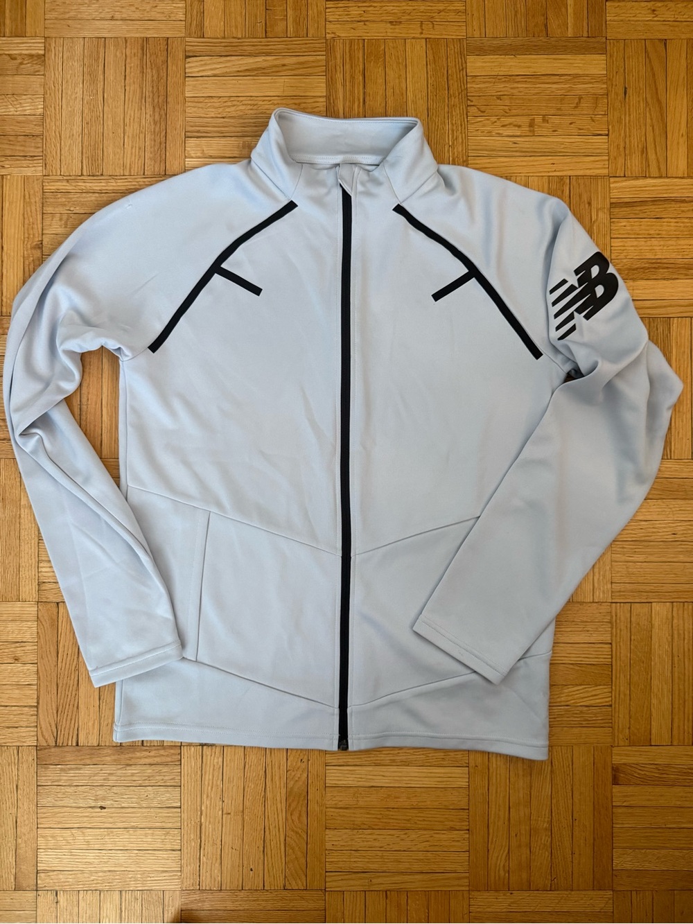New Balance Gray Tenacity Football Training Track Jacket